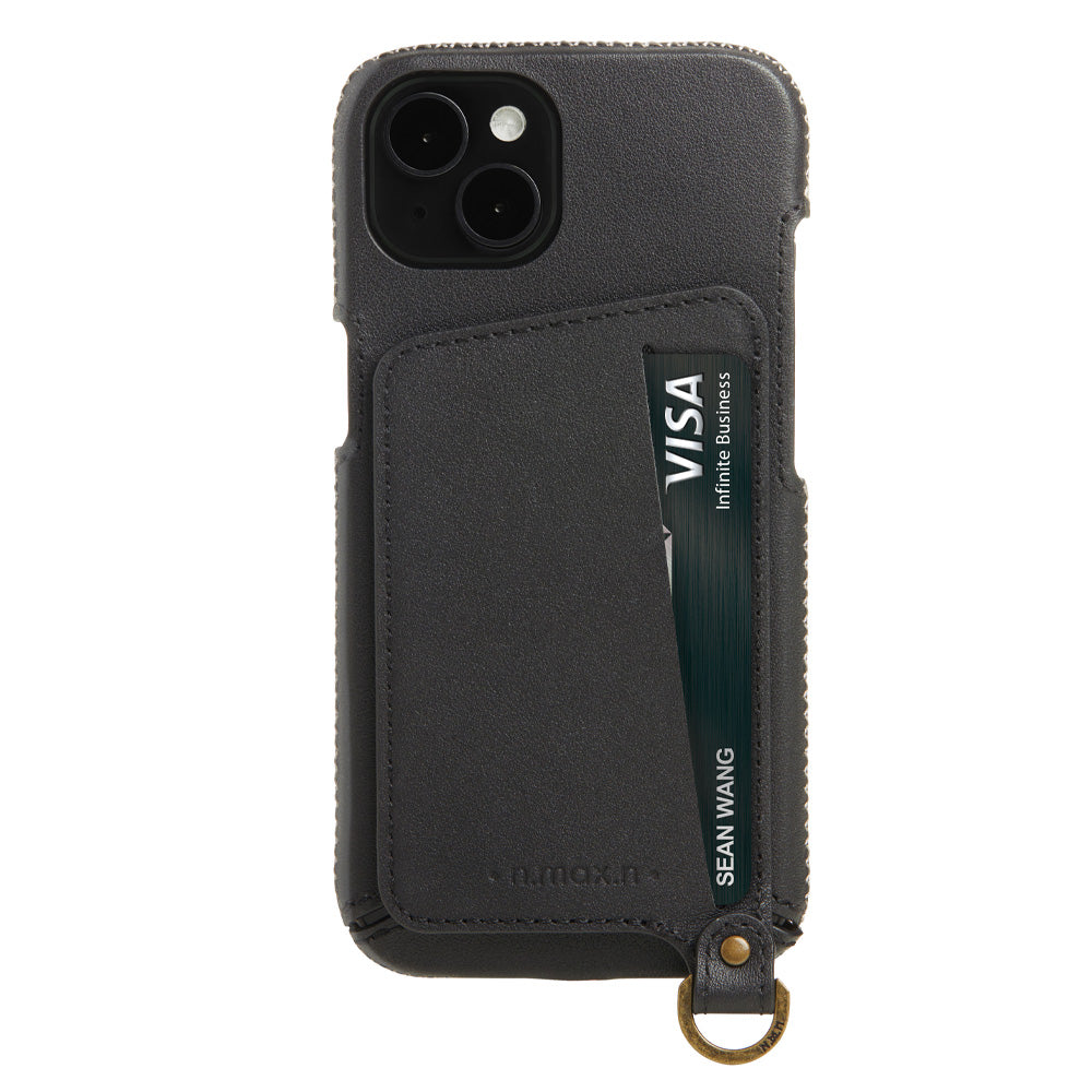 iPhone 15 / 15 Plus / 15 Pro / 15 Pro Max 本革フルカバーレザーケース 751MG MagSafe 対応 キックスタンド式カードホルダー ver