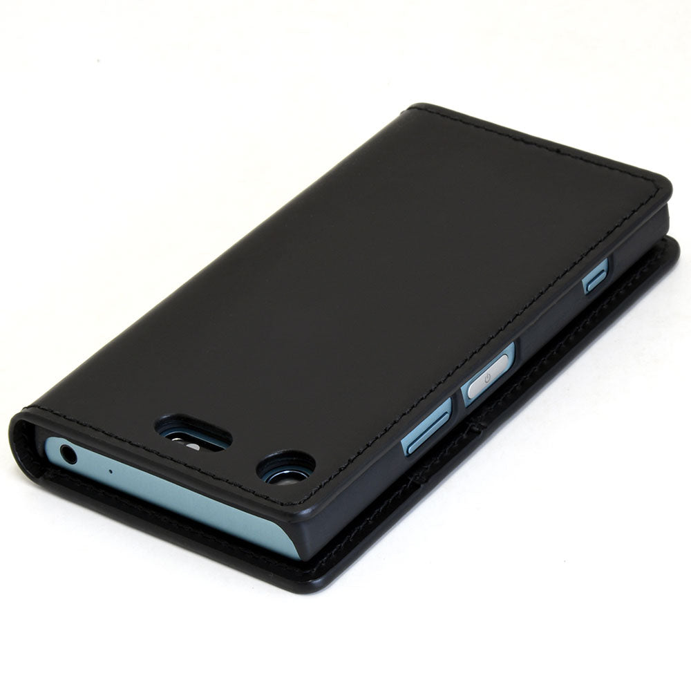 Xperia XZ1 Compact 手帳型 ミニマルウォレット レザーケース